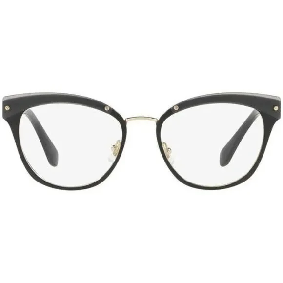 Miu Miu Cat Eye Style Eyeglasses Black W/Demo Lens - Picture 4 of 7